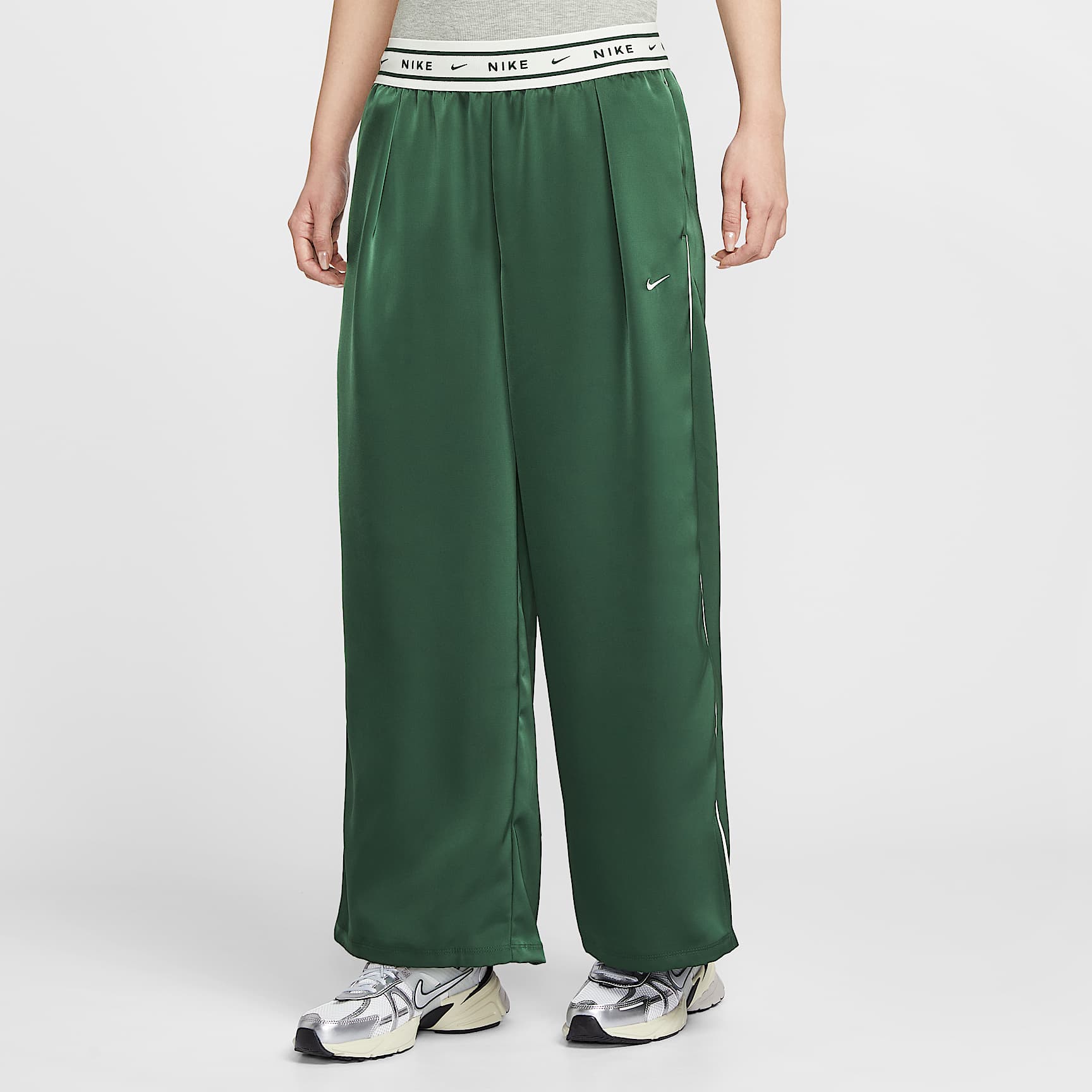 Nike Sportswear Women's Loose Mid-Rise Satin Trousers. Nike ID